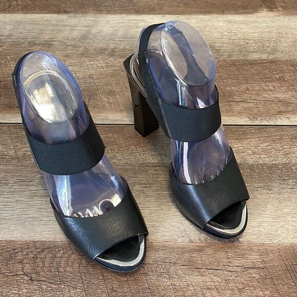 Marni Womens Block High‎ Heel Slingback Platform Sandals Black Size 37.5/7 - Picture 3 of 13